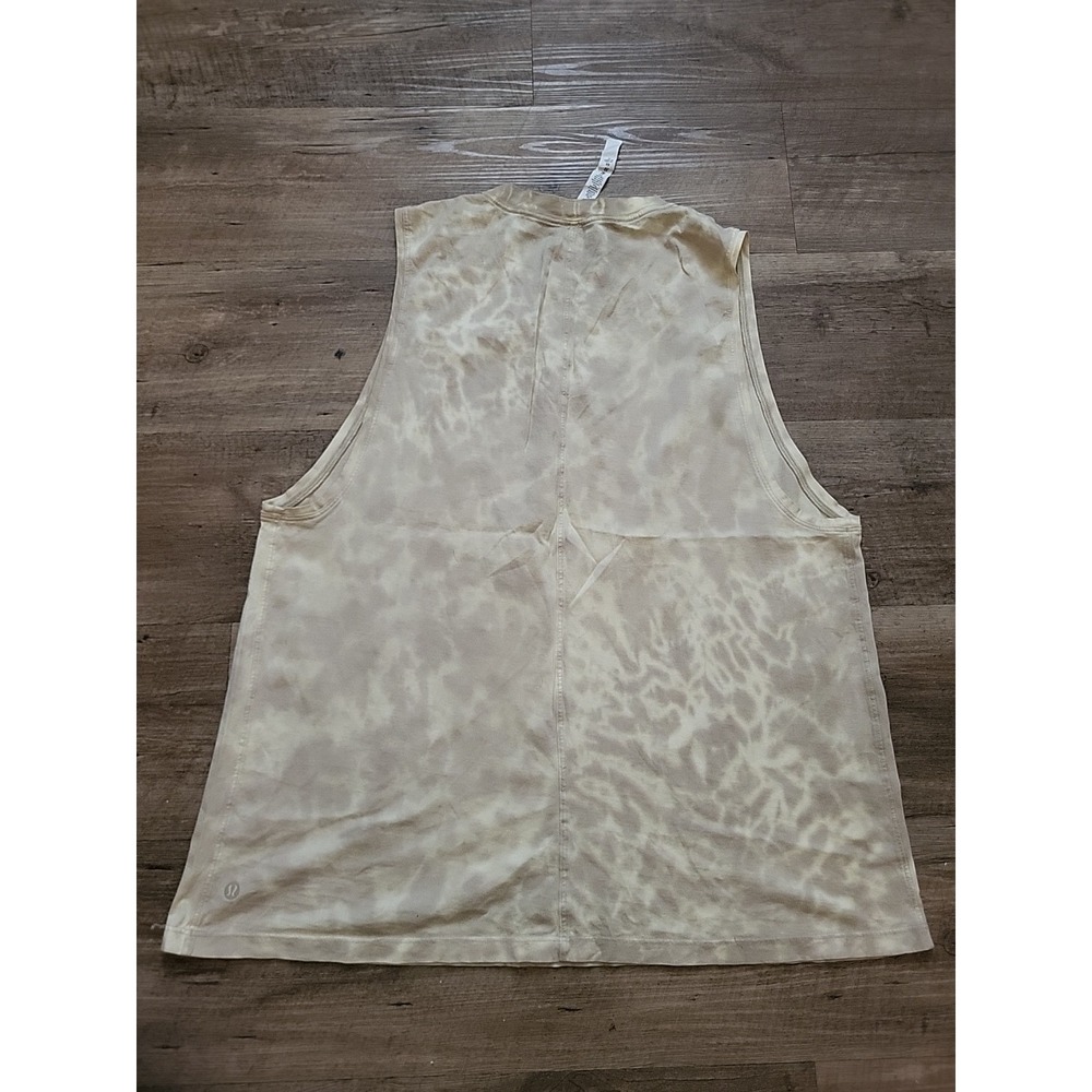 Lululemon Athletica Tie Dye Yellow Sleeveless Tank Top Size 12 Women - Picture 5 of 6